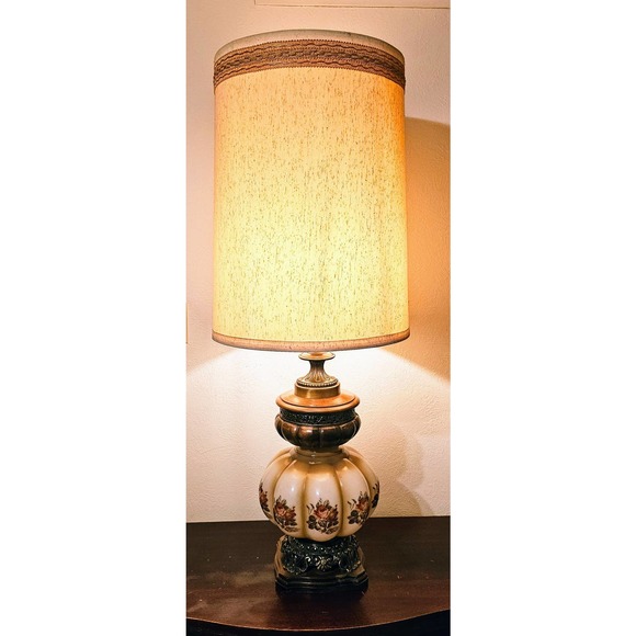 MCM Retro Country Cabin FarmHouse South Western Ranch Style Swag Table Lamp - Picture 4 of 8